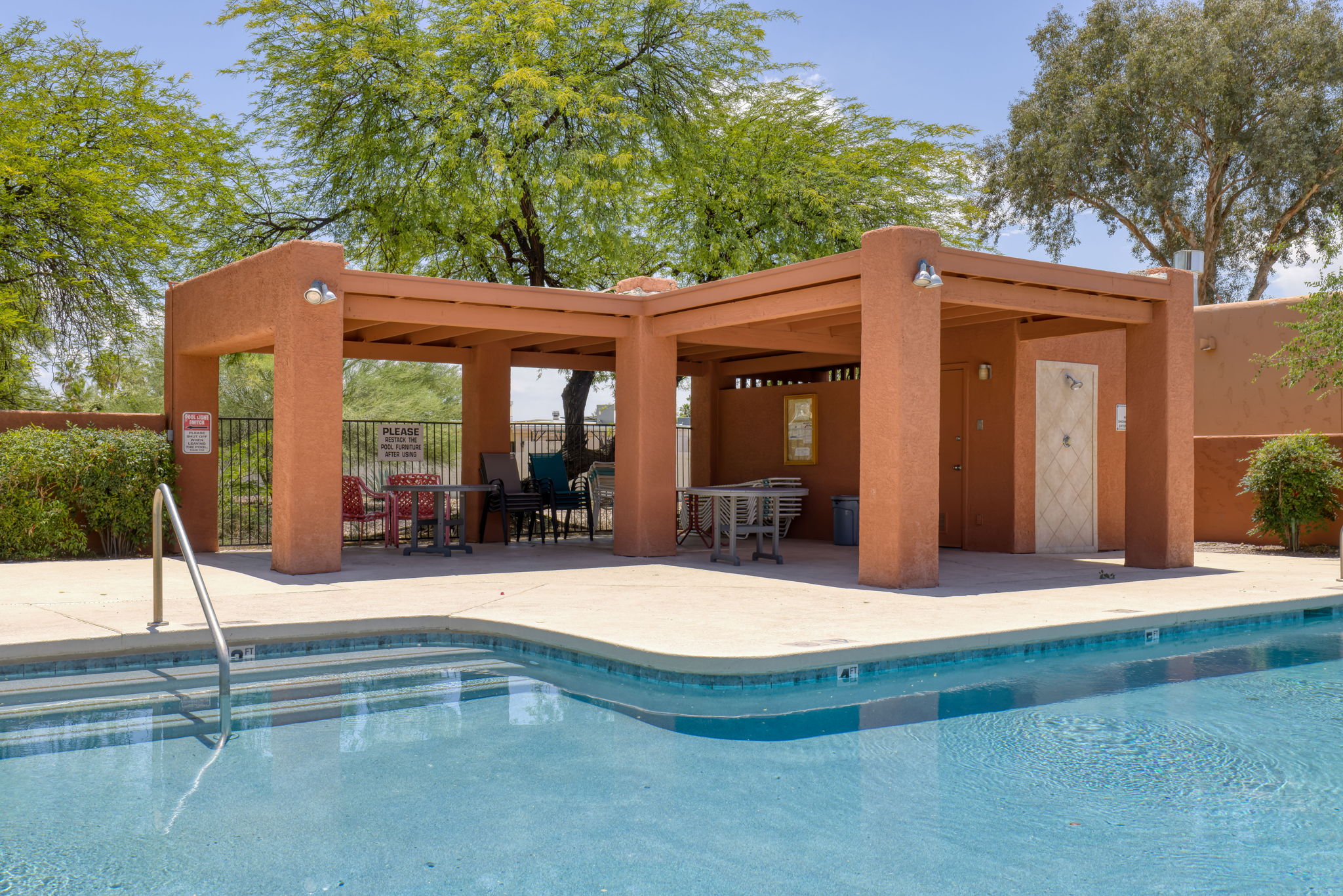 Community Pool with covered picnic area