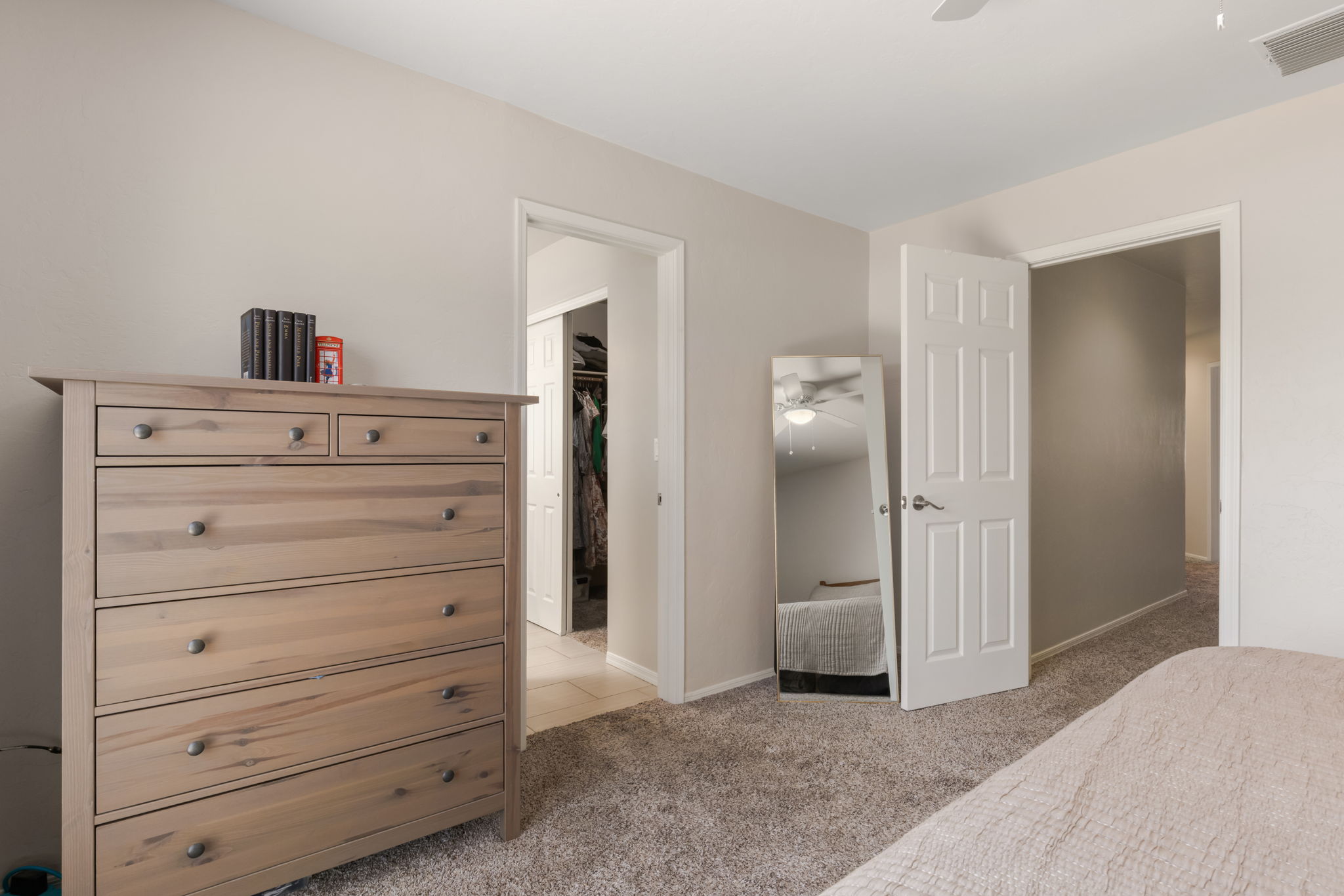 Primary Bedroom/ door to en-suite bath
