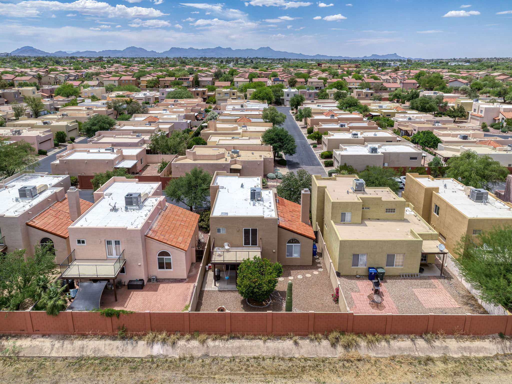 Aerial Back Yard and community