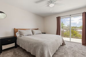 Primary Bedroom with sliding door to private deck