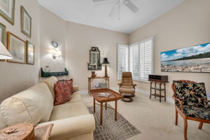 Third bedroom/Study has a built-in desk and clothes storage for your overnight guest