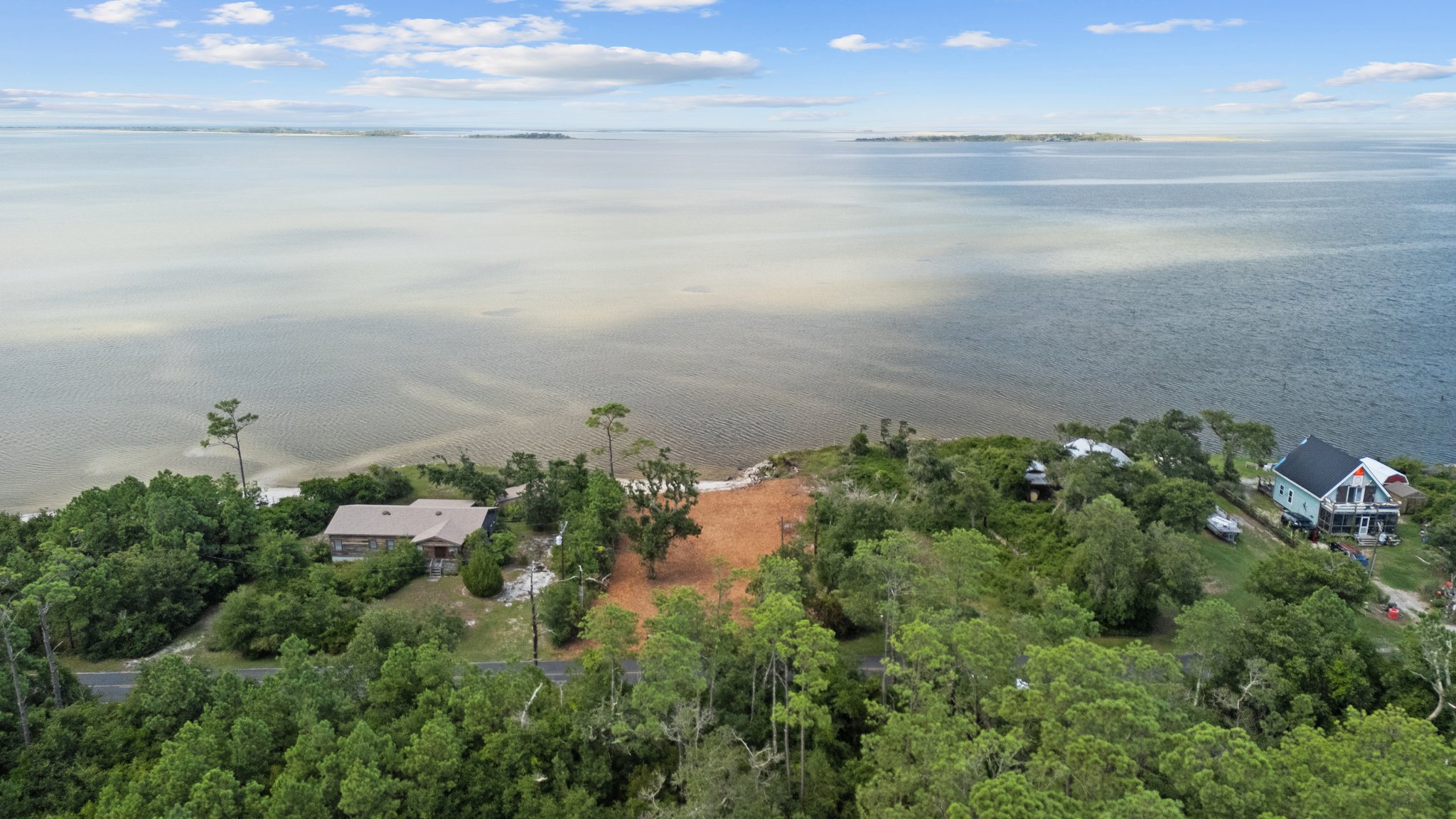 Aerial View of Cedar Island Bay