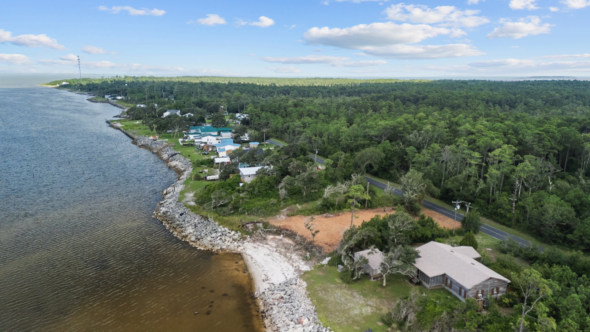 Aerial View toward Public Boat Ramp