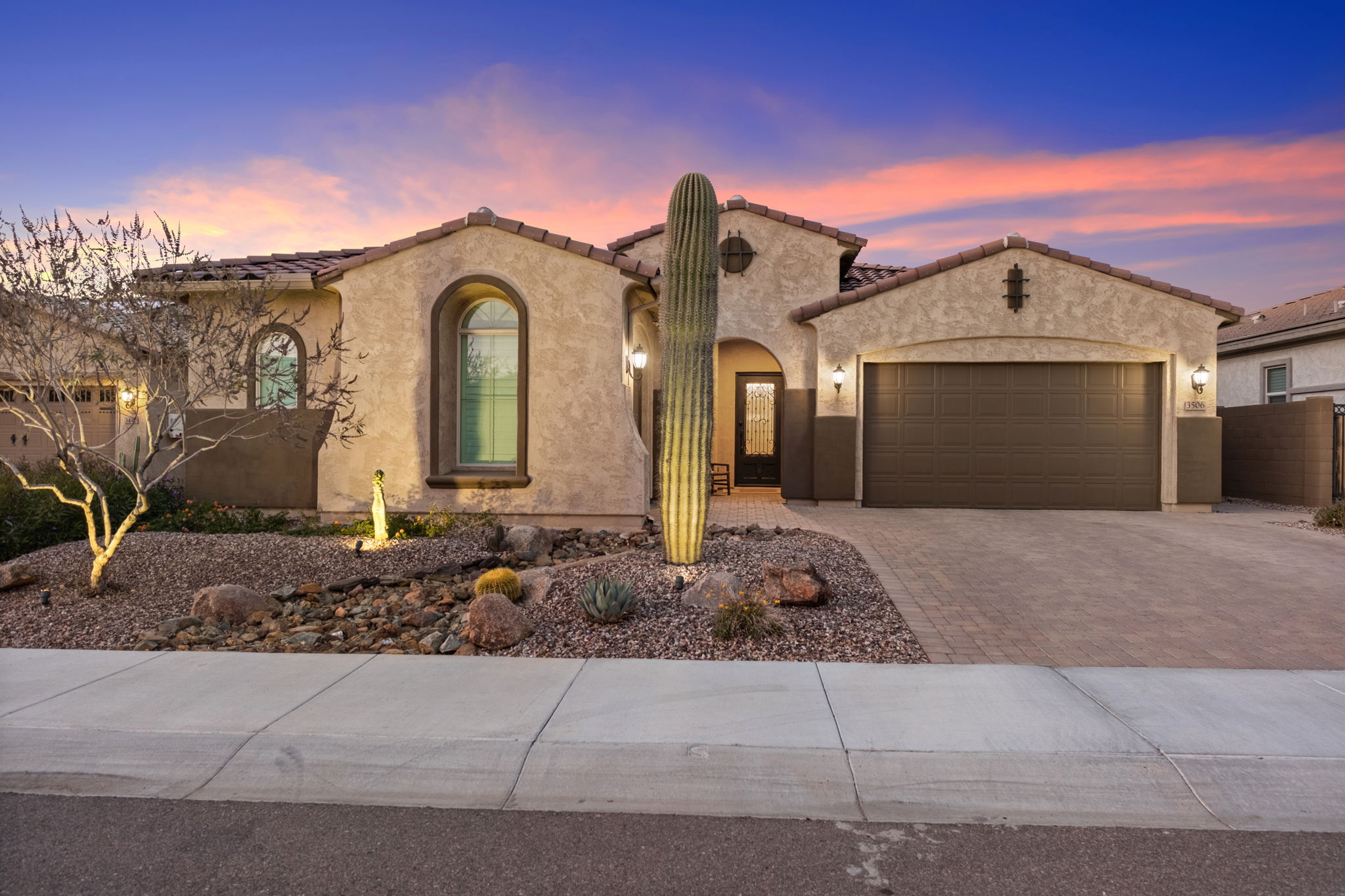 Sunset Front of Home