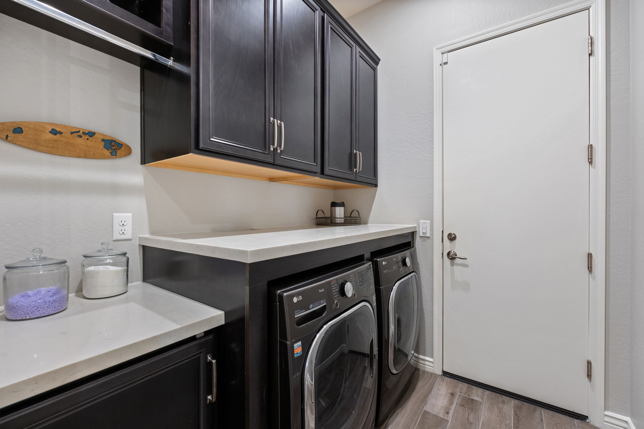 Laundry Room with Built-in Cabinets