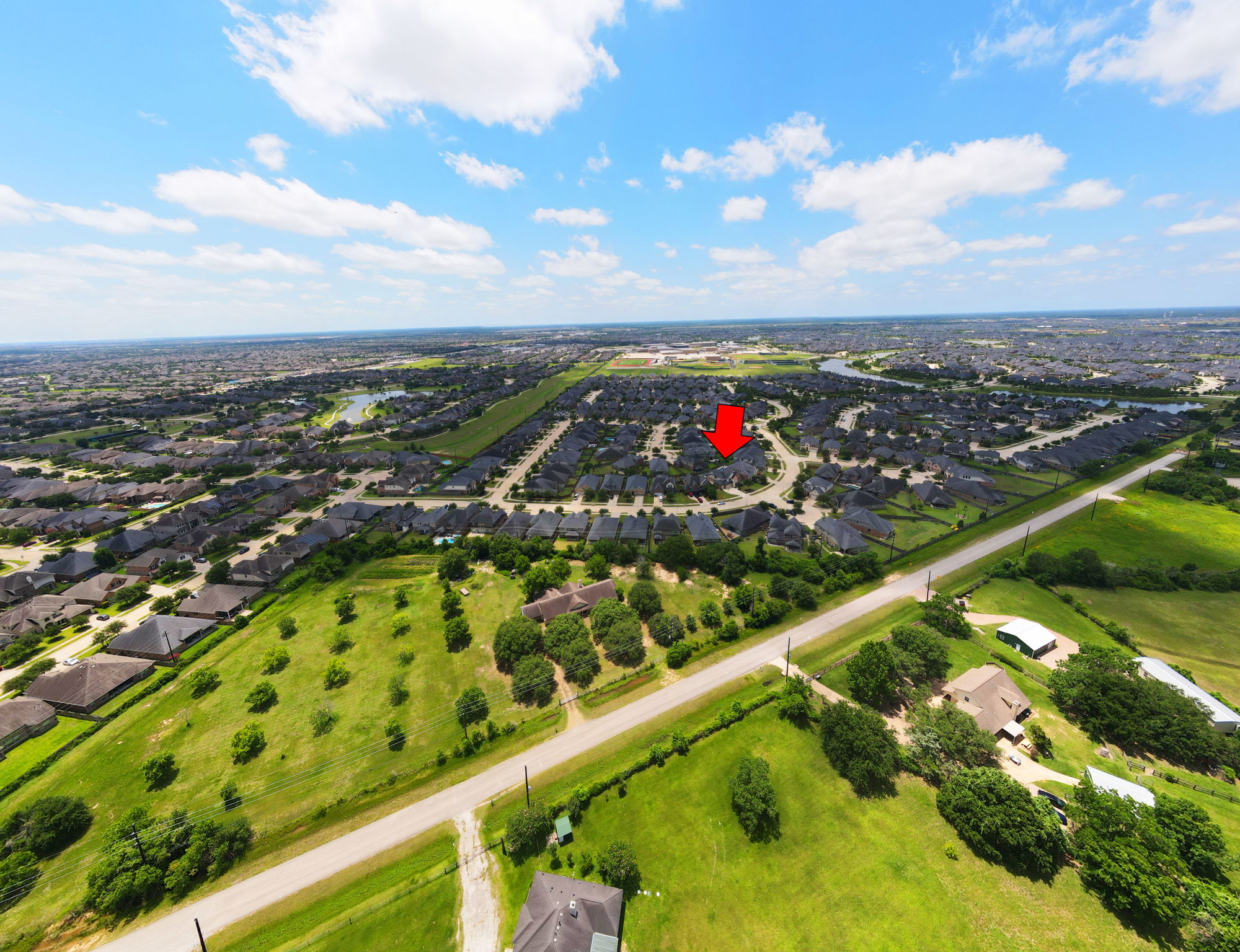 Birdseye view of home in Cross Creek Ranch