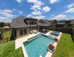 Swim year-around with your heated pool and fire bowls.