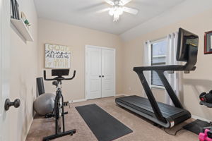 Bedroom 5 currently used as exercise room!