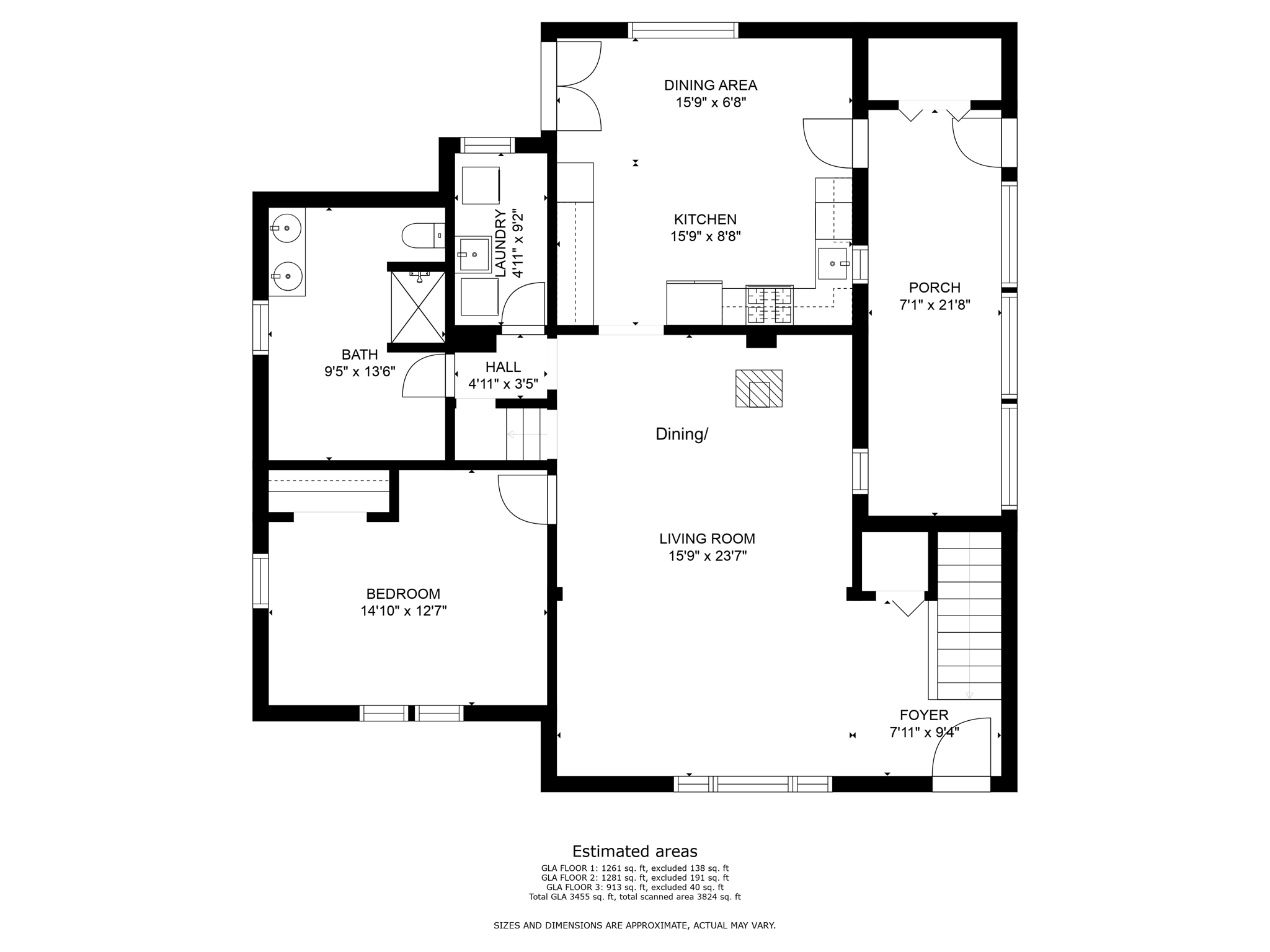 Main Level Layout with main floor bedroom, bath and laundry--1 level living for multigenerational homestead!