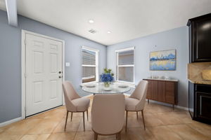 Morning area with tile flooring, 2" blinds & recessed lighting!