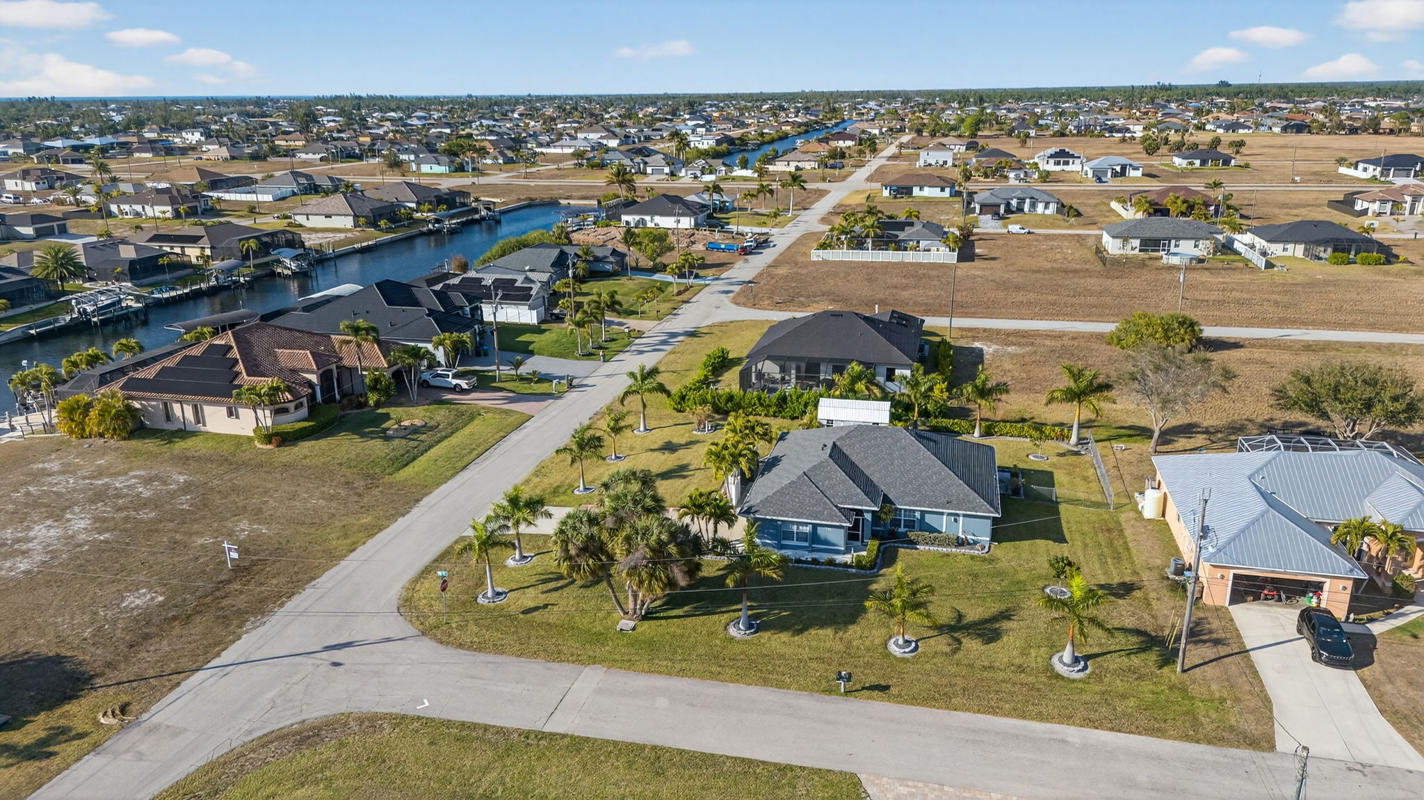 Aerial Front Exterior