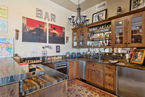 Bar with keg and ice machine