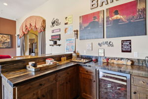 Bar with Beverage Refrigerator