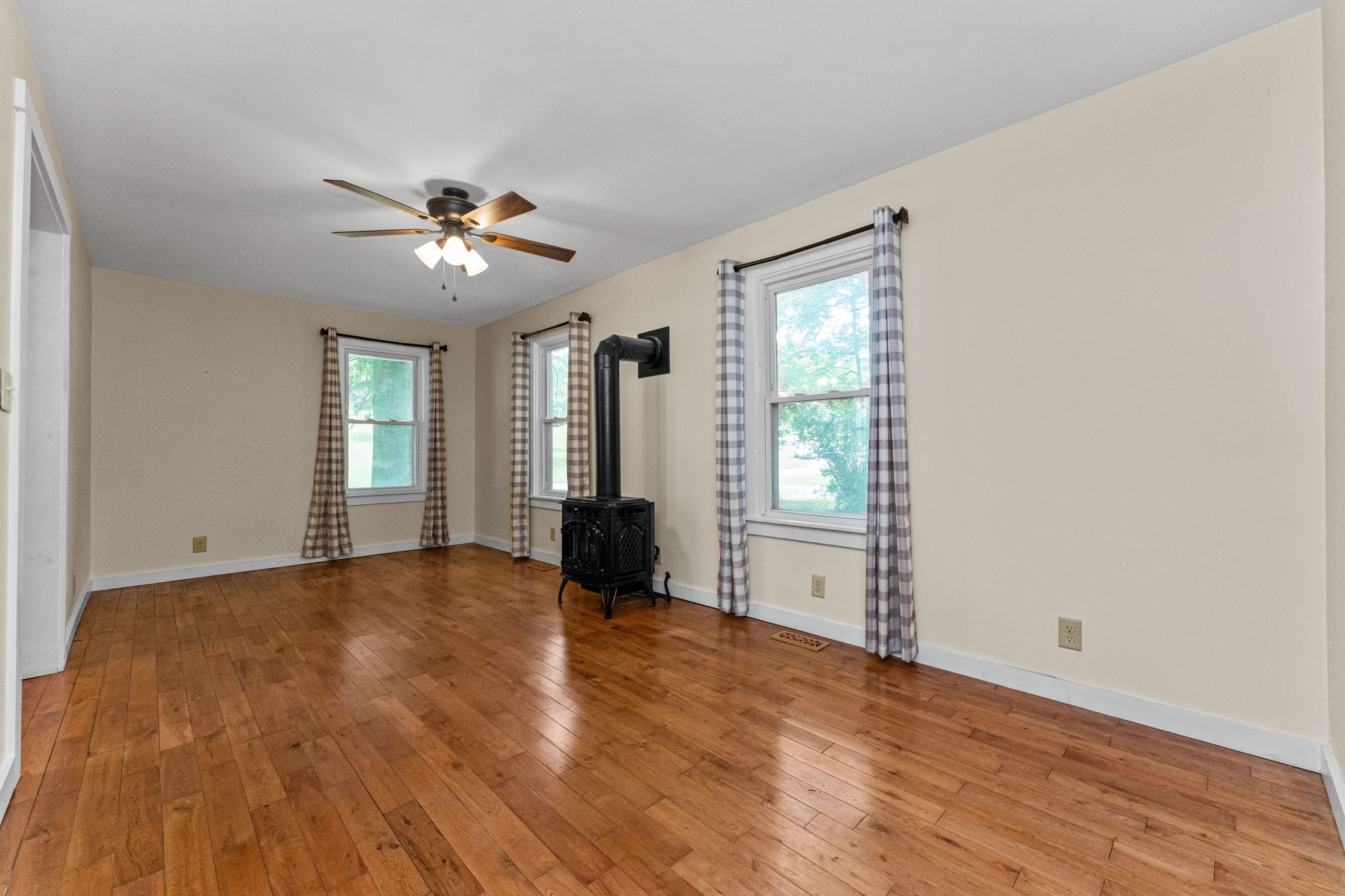 Living Room with Wood Stove