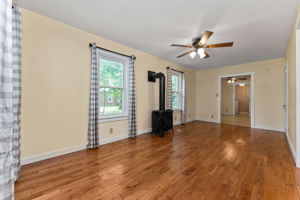 Living Room with Wood Stove