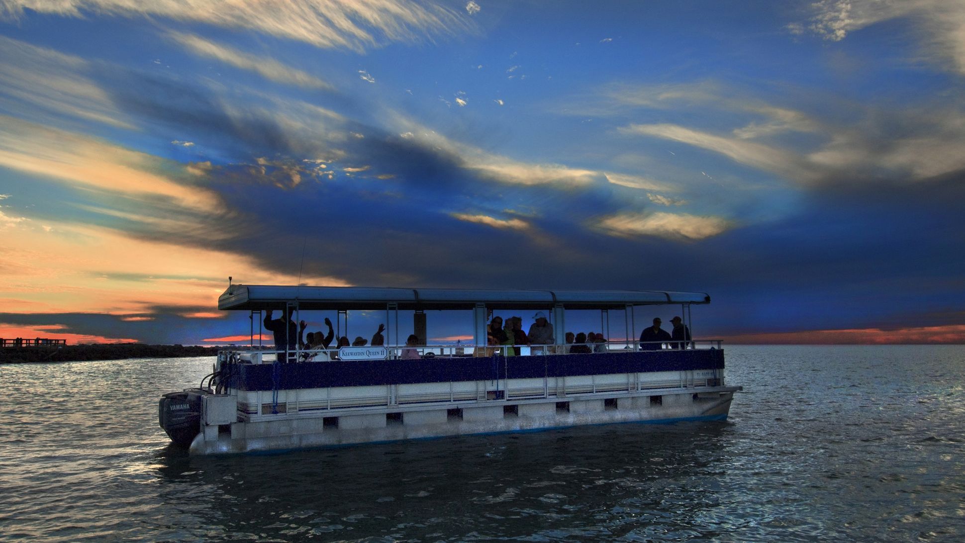 Windstar's sunset cruises on the community boat shuttle!