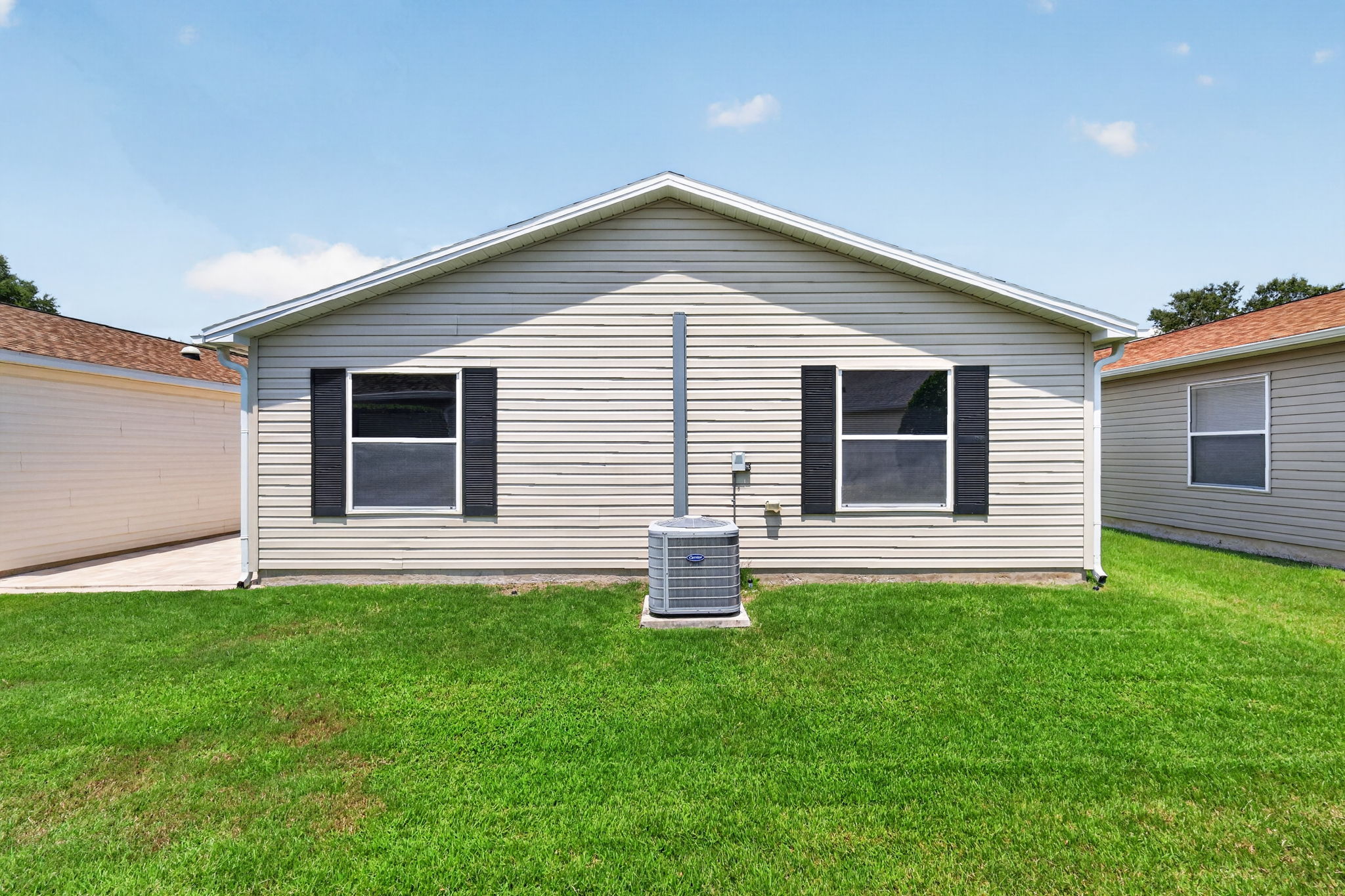 Rear Elevation with PRIVATE Yard!