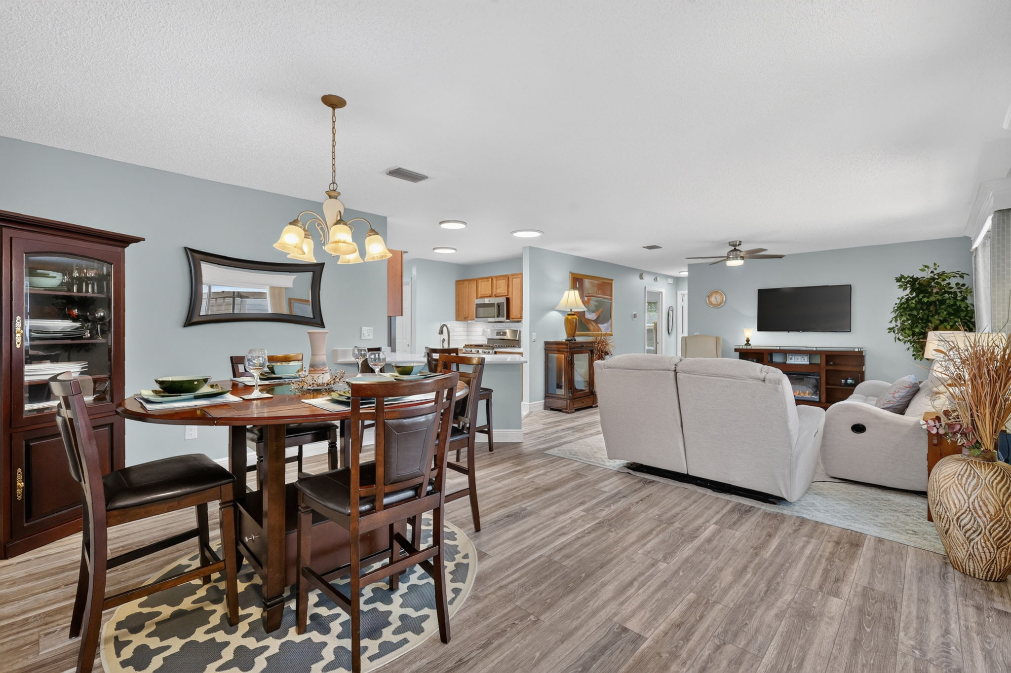 Living, Dining, and Kitchen