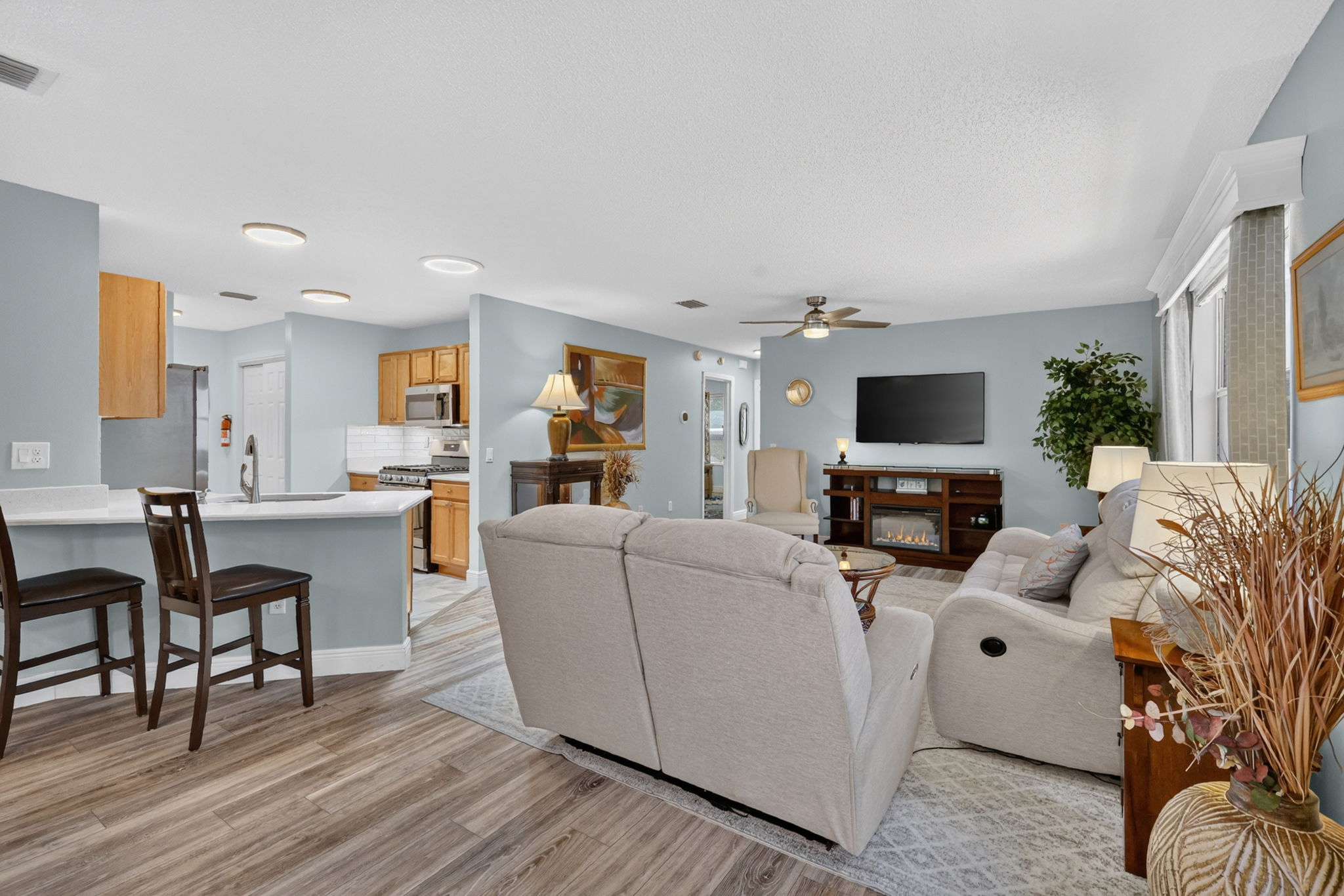 Kitchen and Living Room