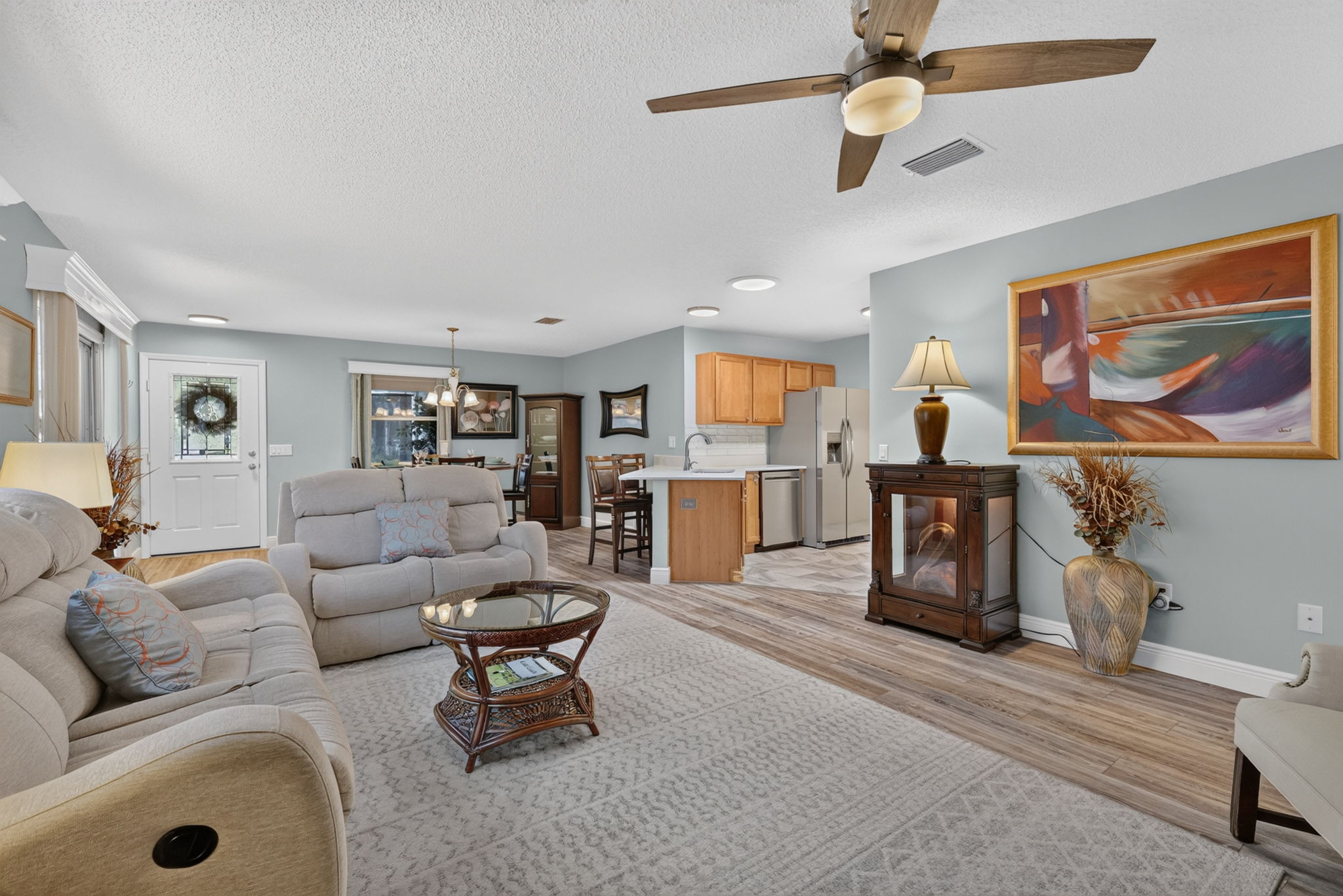 Living, Dining, and Kitchen