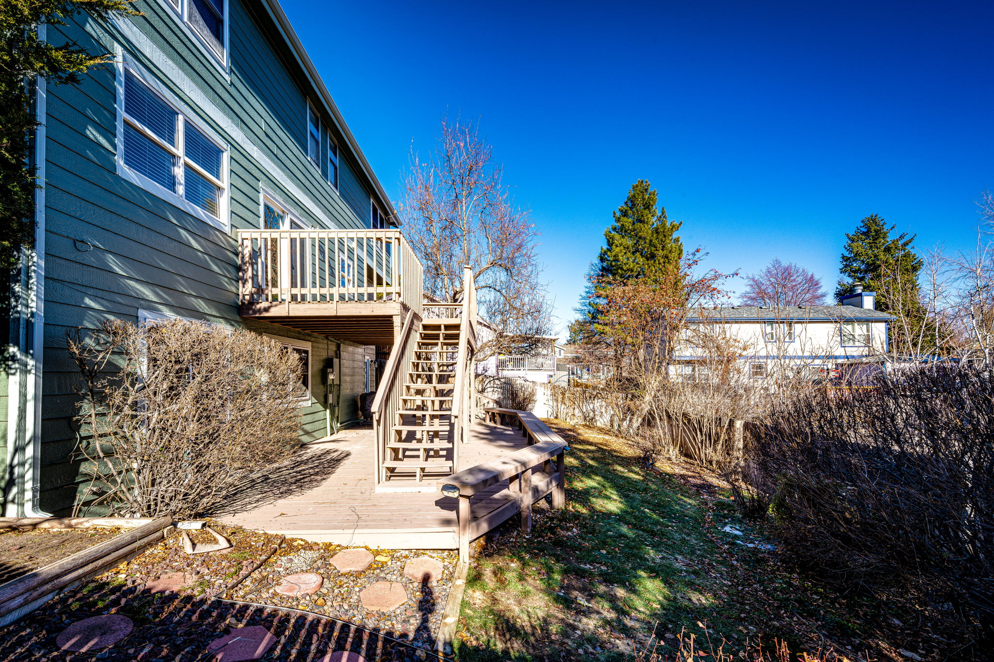 Backyard w Expansive Decks