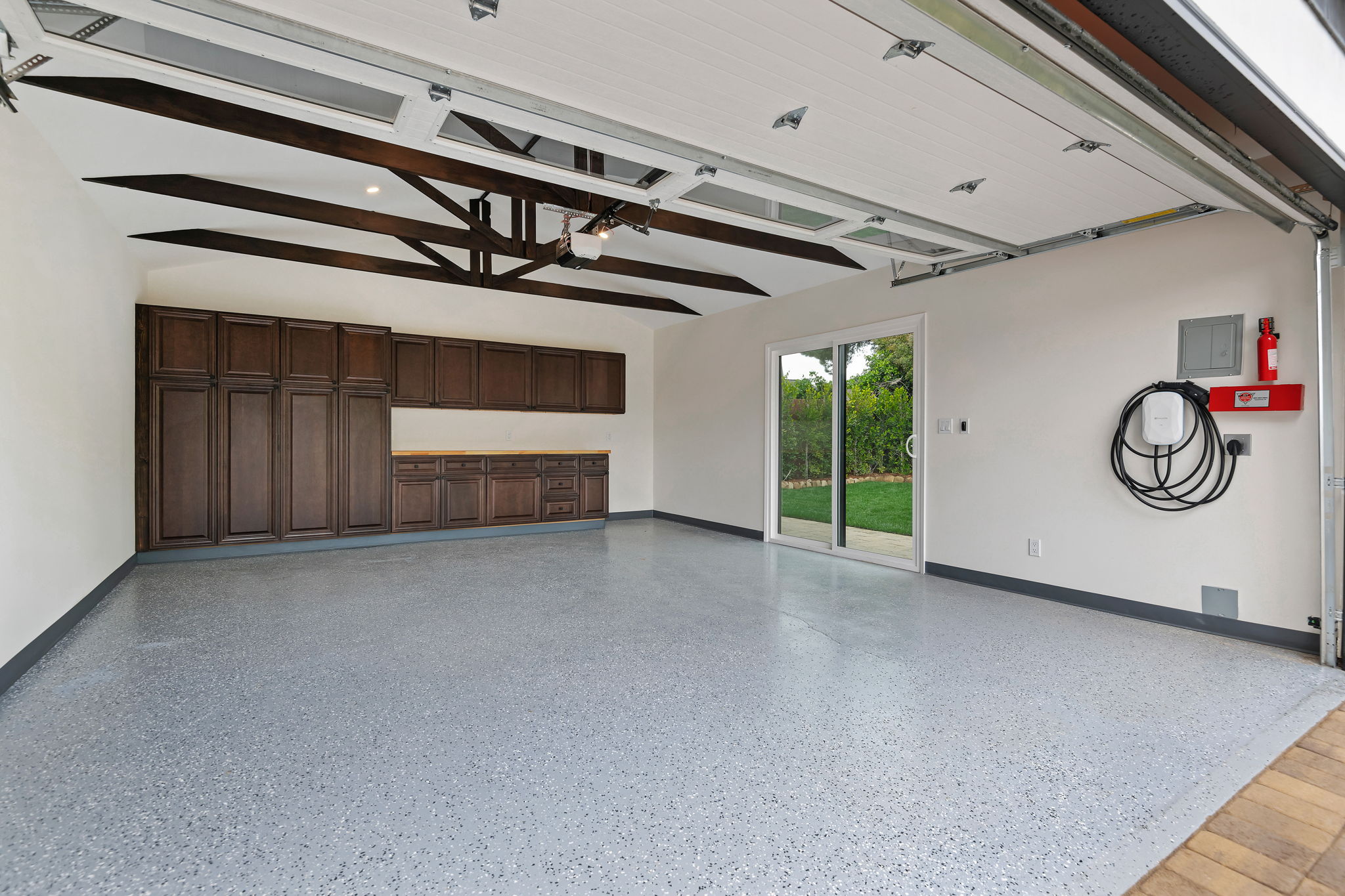 Finished 2-car Garage & EV Charger