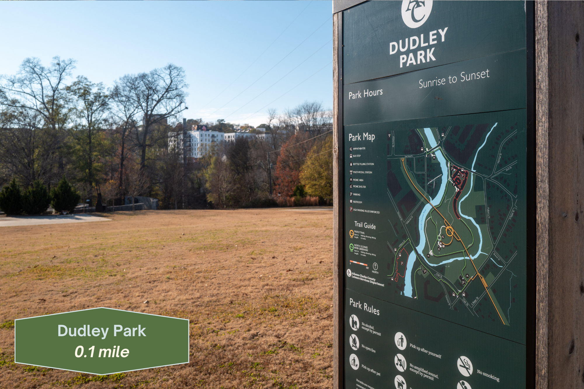 Steps away from Dudley Park