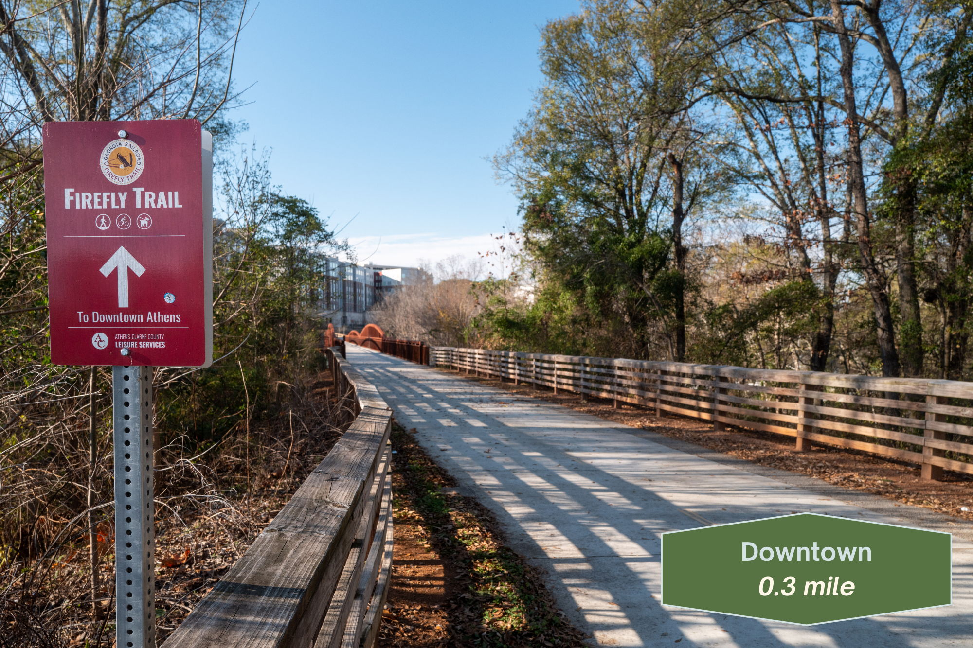 A short walk to downtown Athens