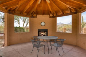 Gazebo with a view and fireplace