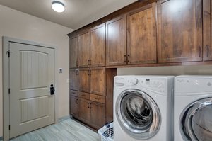 Laundry Room With Custom Cabinetry
