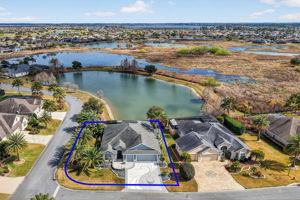Aerial with Property Lines and Spectacular Water Views!