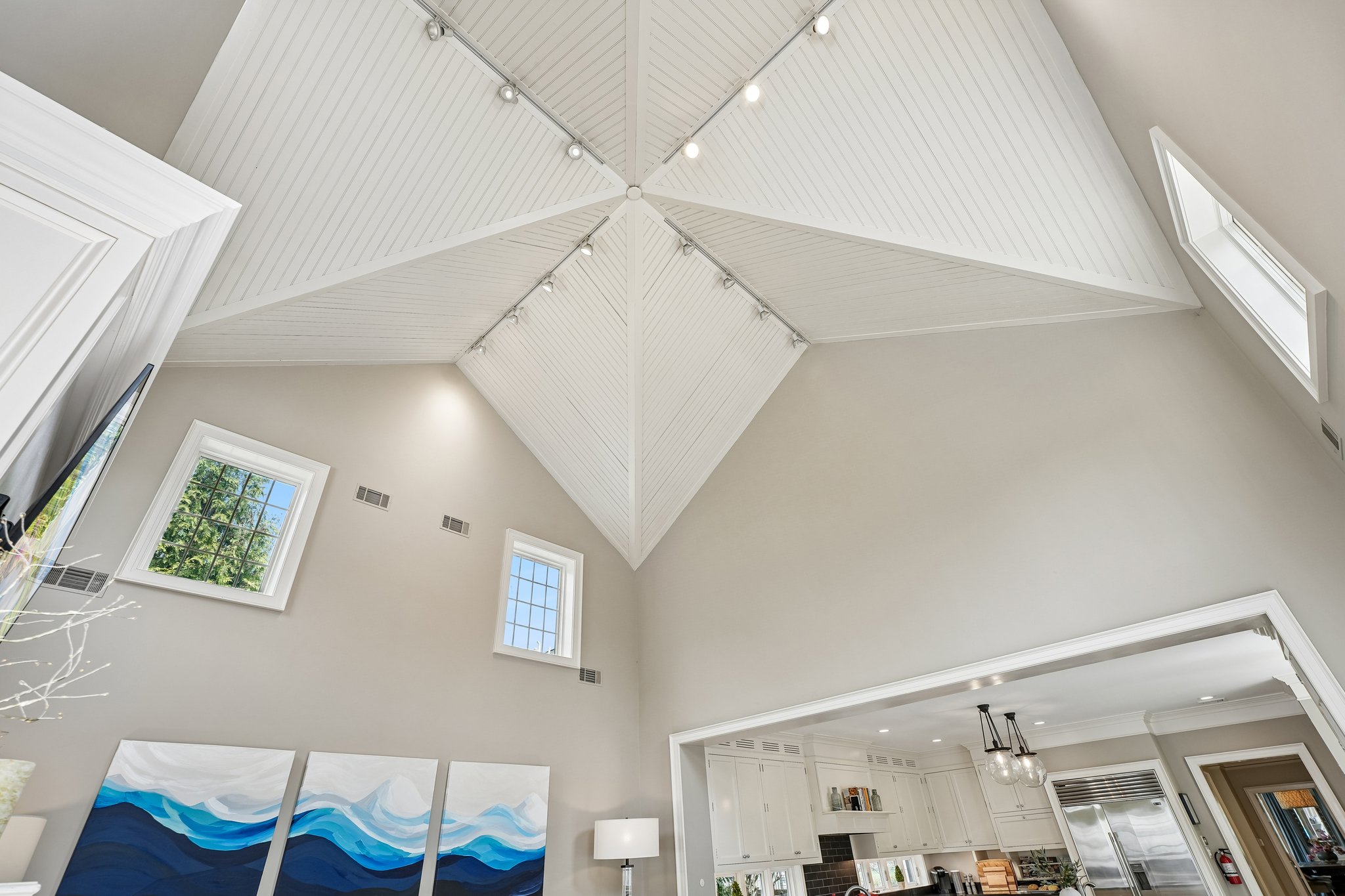 The "star" of the family room ceiling.