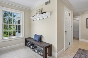 World's most welcoming mudroom with room for all the things.