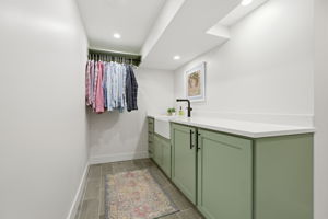 Love a nice long folding counter and sink for convenience.