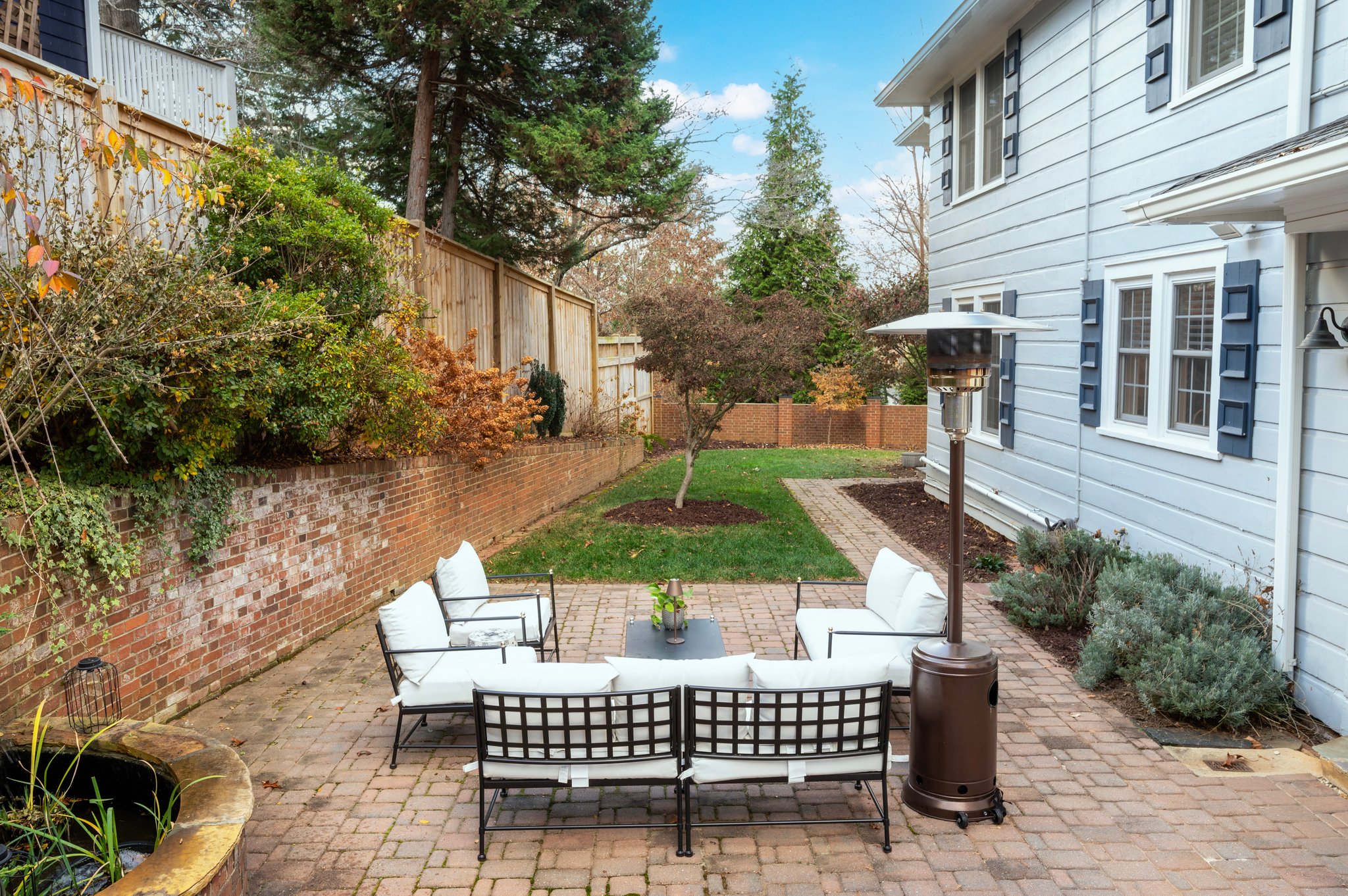 Private Courtyard with Fenced Yard