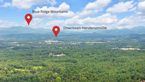 Downtown Hendersonville & Mountains