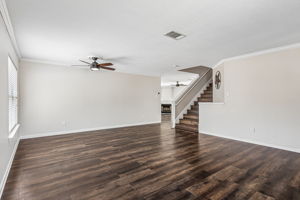 Formal dining room and living room.