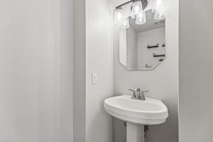 Downstairs guest bathroom.