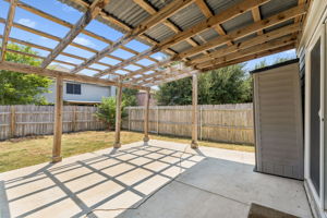 Covered back porch.