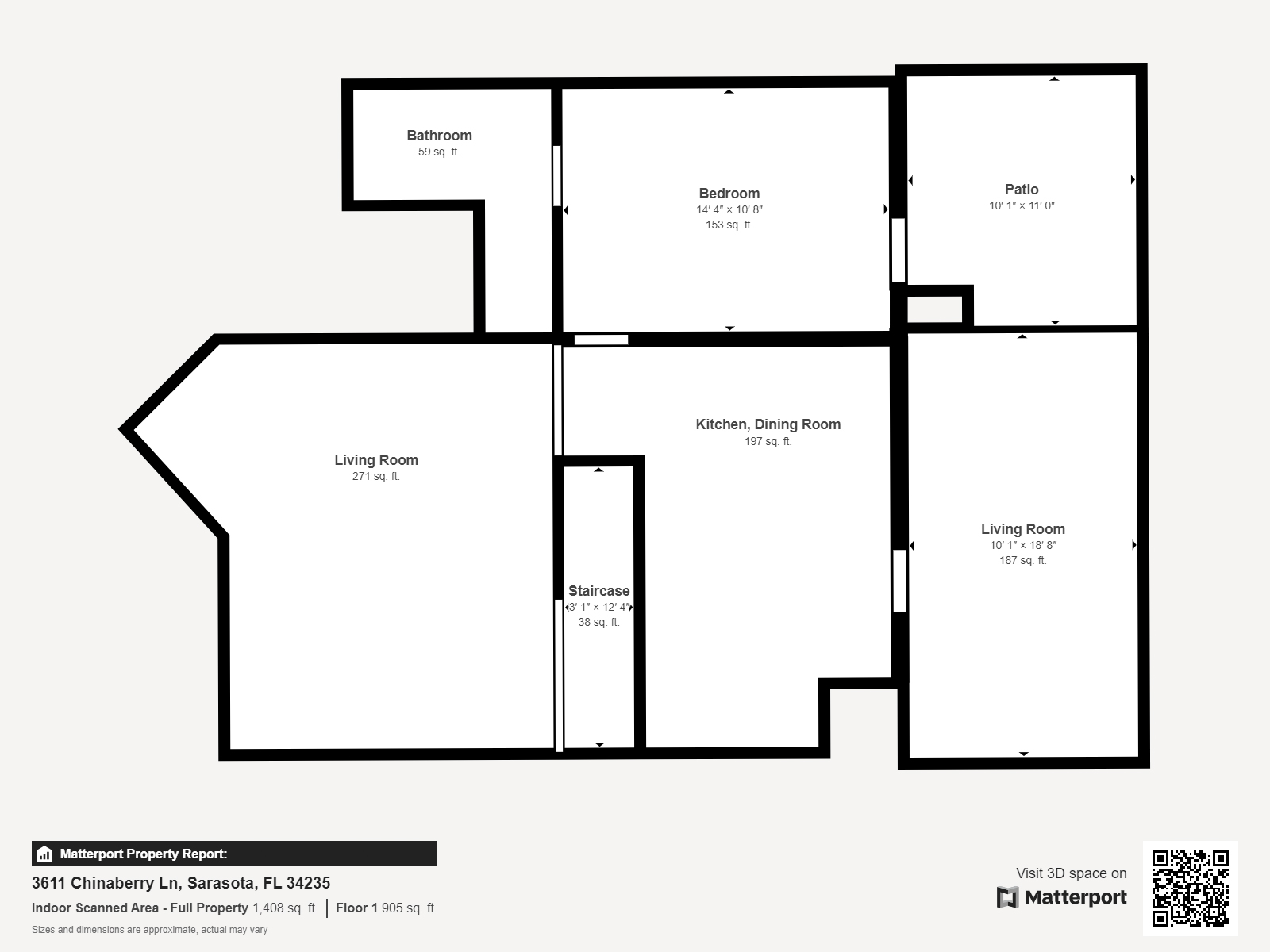 Measurements -  3611 Chinaberry Ln