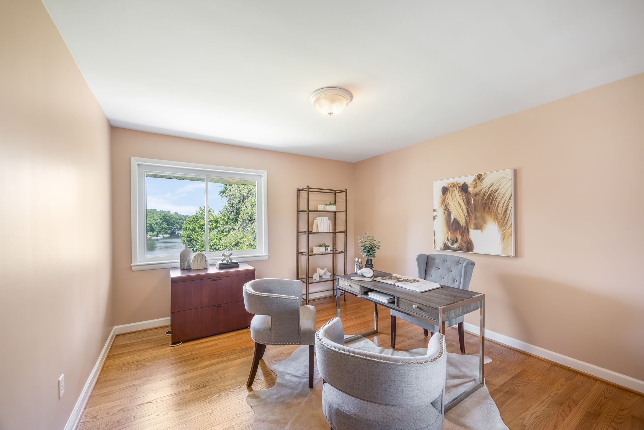 Bedroom 2, on upper level offers lake views!
