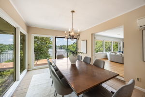 Dining Room w/built-ins & Sliding doors to deck!