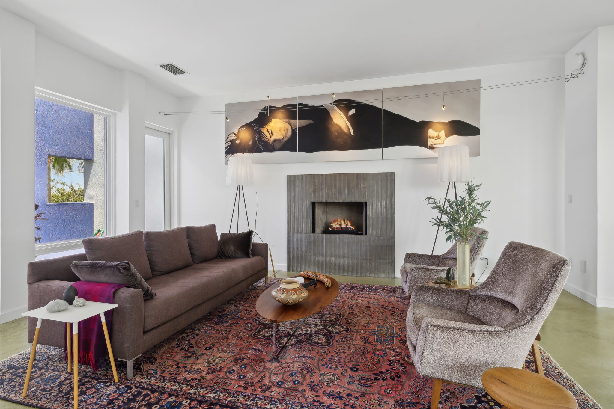 Living Room with Fireplace