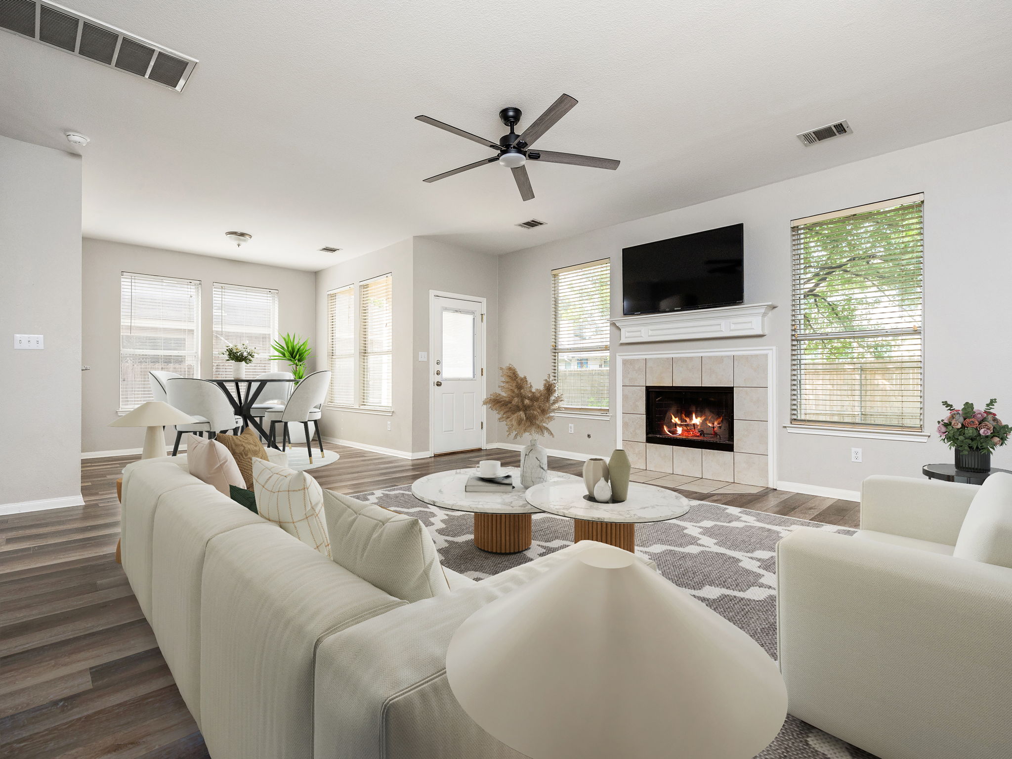 Stage living room  dining room