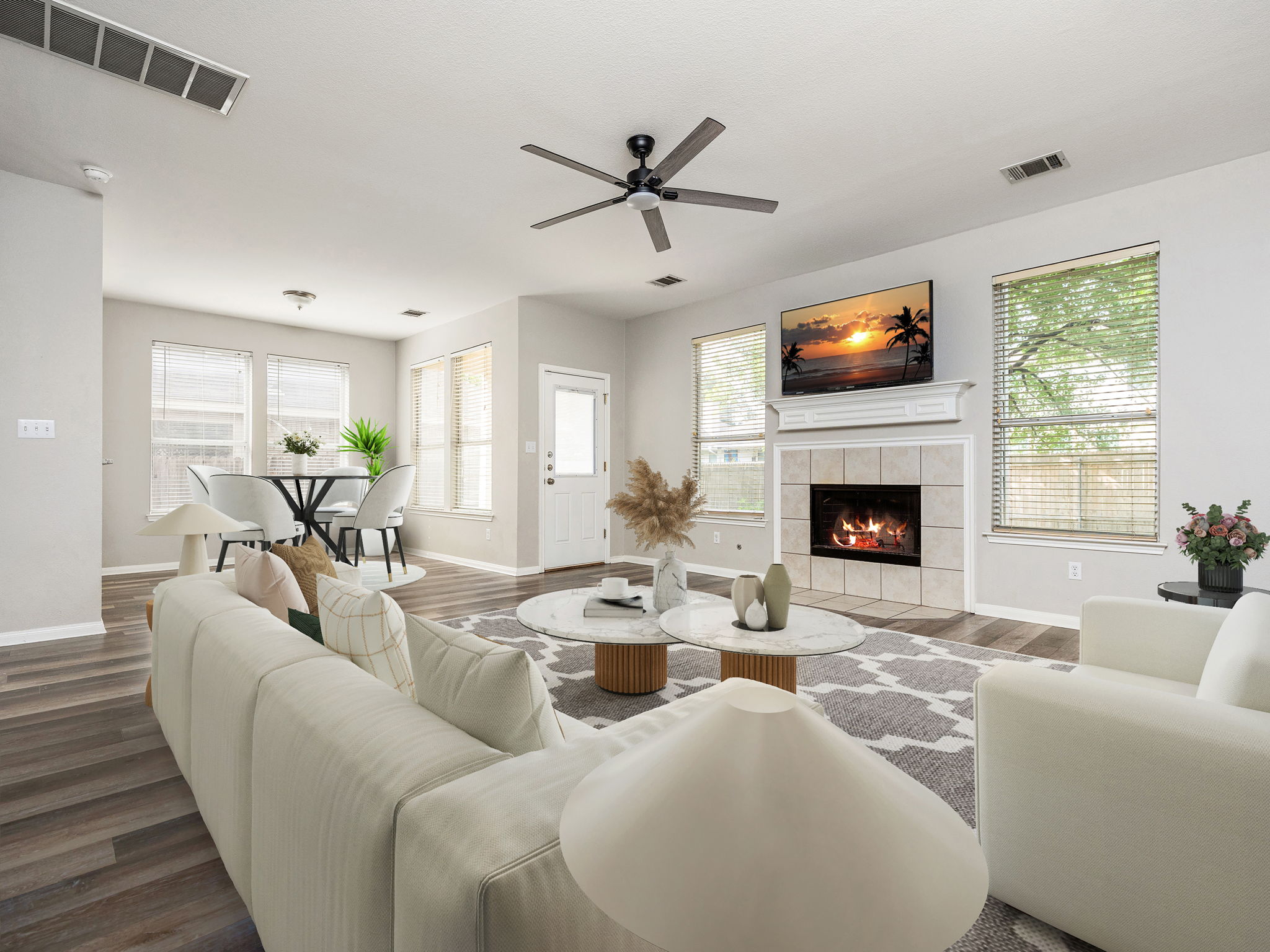 Stage living room  dining room(