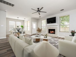 Stage living room  dining room