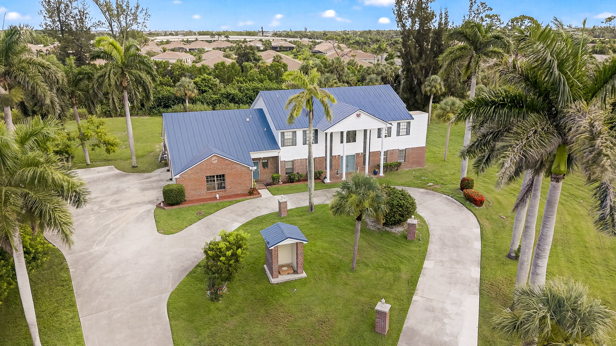 Aerial Front Exterior