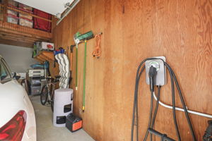 EV charger in garage