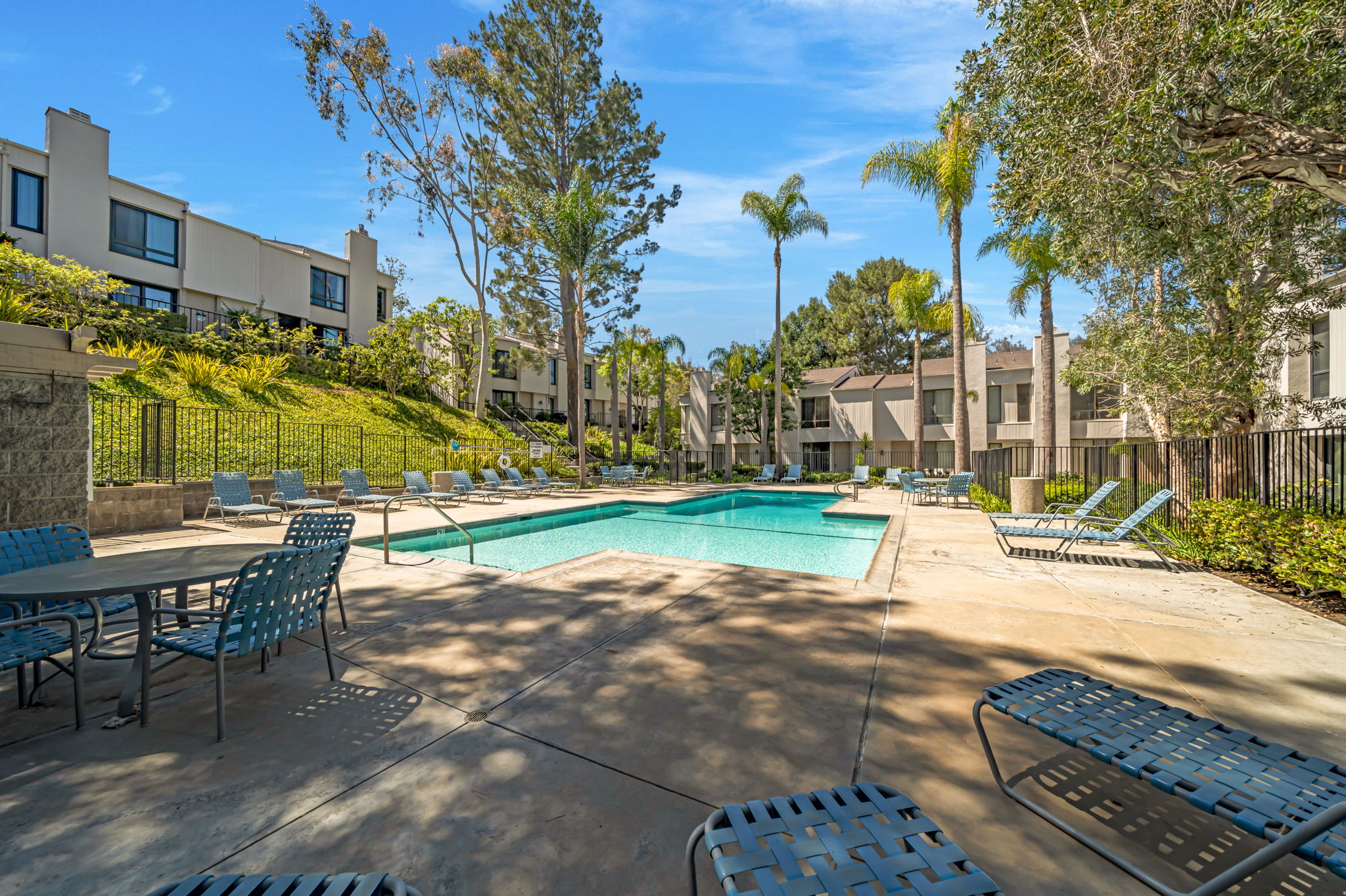 Pool Across From Unit Garage