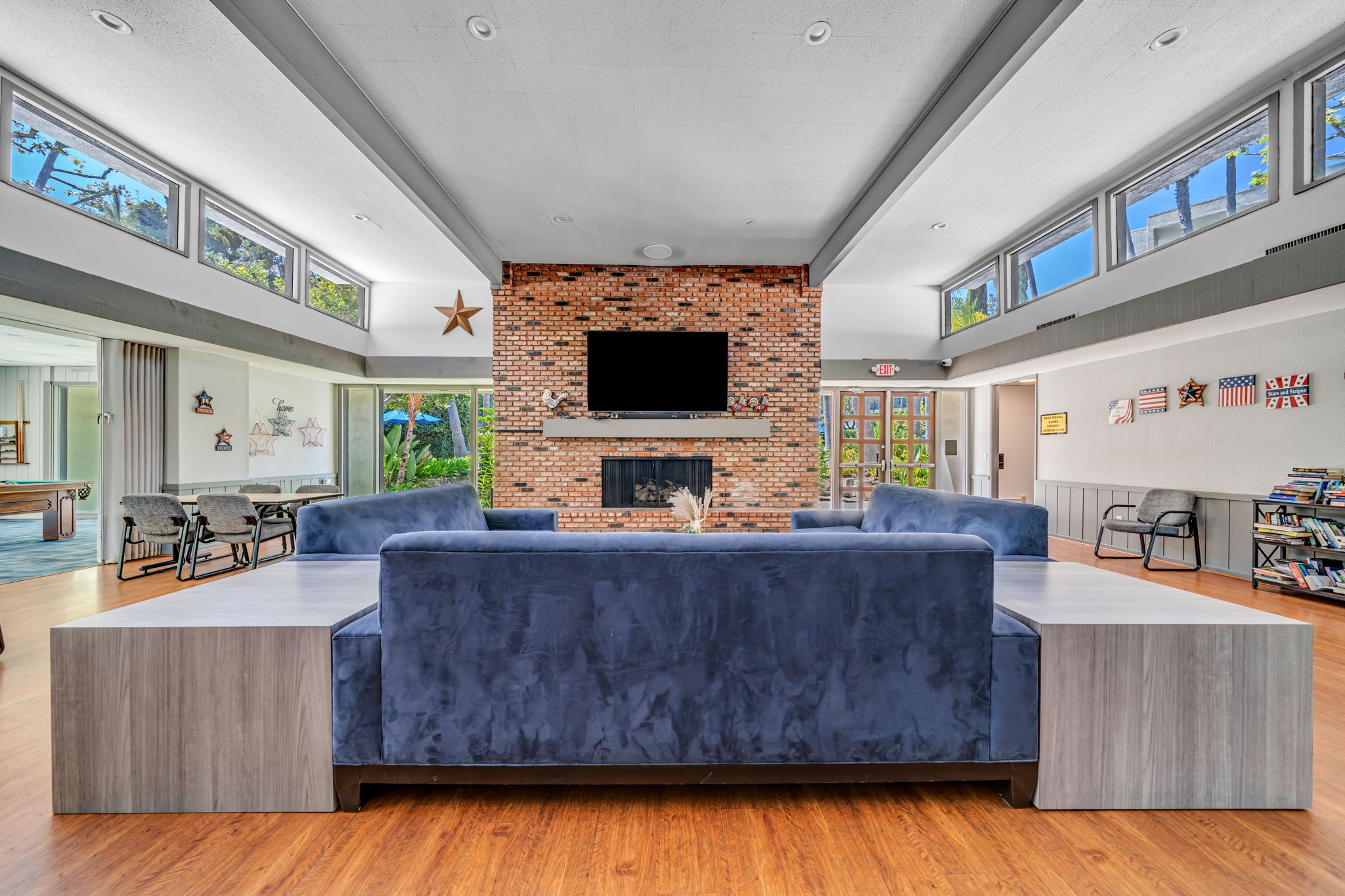 Huge Flat Screen TV in Clubhouse